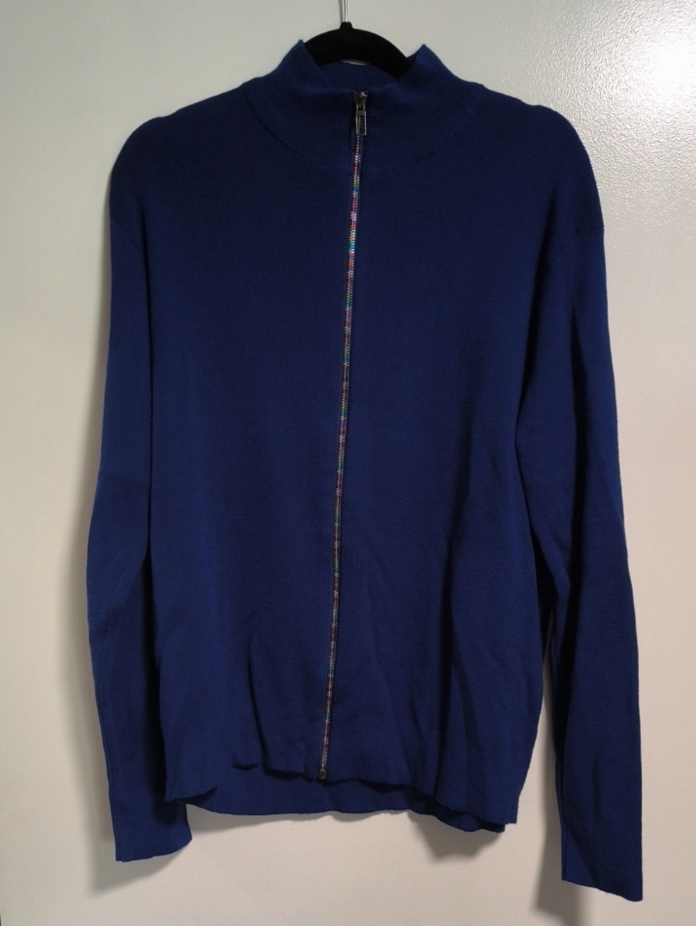 Jermyn& Bond Men's Zip-Front Sweater Jacket - Blue